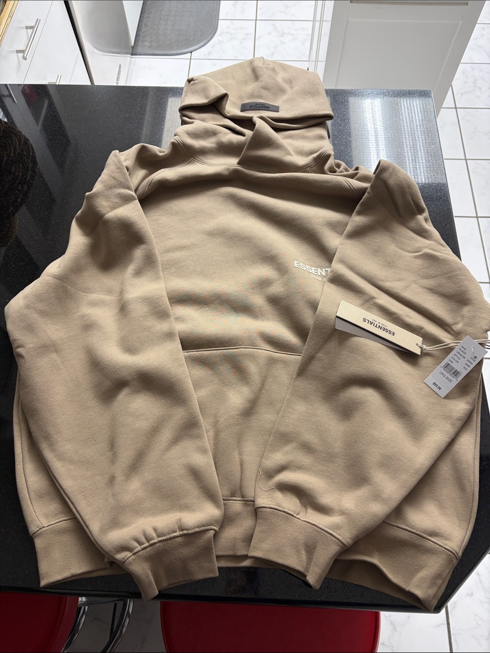 Fear of God ESSENTIALS Hoodie in Oak - Picture 2 of 8